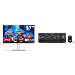 Lenovo L27-4C| 27 Inch (68.58 cm) Ultraslim Monitor, FHD 1920x1080, IPS, 144Hz, 99% sRGB, 1ms, 2x3W Speakers, Dual HDMI, Display Port, Audio Port, AMD FreeSync,Eyesafe, Bezel-Less, VESA Mount, Grey