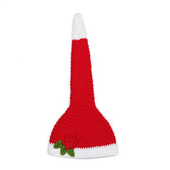 MOMISY Newborn Baby Photography Prop Crochet Costume 2 Pcs Handmade Knitted Hat Sleep Bag Photographic Prop Outfit for Baby - Red and White