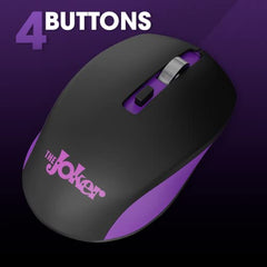 ZEBRONICS Zeb-Jaguar Wireless Mouse, 2.4GHz with USB Nano Receiver, High Precision Optical Tracking, 4 Buttons, Plug & Play, Ambidextrous, for PC/Mac/Laptop (Black+Grey)