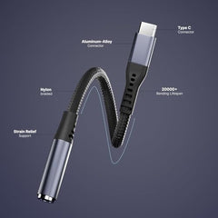 Type C to 3.5mm Audio Jack Connector/Adapter 6 months Warranty with DAC