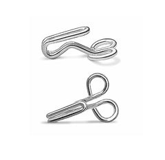 JYOTI Dress Hook (50 Hooks of 3 Wire Size 2 of Brass Material in Nickel Free Finish in a Pouch), Hooks for Ladies Blouses, Dresses, Chudidars, Children Dresses, Frocks, and Gowns - Pack of 5 Pouches