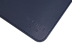 V-CUBE DESIGNS Premium Vegan Leather Desk Mat 90X45cm 2.4mm Thick&Padded|Laptop Mat/Extended Mouse Pad/Stitched, Reversible, Sturdy Deskspread with High Tear/Peel Strength|Anti-Slip,Splash-Proof|Blue