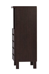 DeckUp Uniti Engineered Wood Bedside Table and End Table (Dark Wenge, Matte Finish)