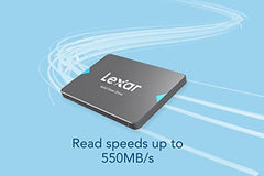 Lexar NQ100 2.5" SATA III 6Gb/s Internal SSD 256GB, SSD Hard Drive Up to 550MB/s Reading, Internal SSD SATA for Laptop, Desktop, PC