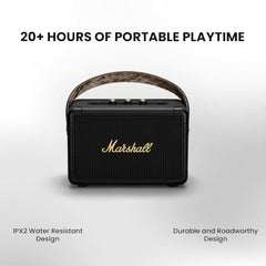 Marshall Kilburn II 36W Portable Bluetooth Speaker - Black & Brass