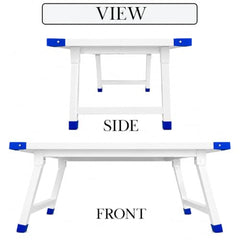 Eduway Multipurpose White Board Study Laptop Table for Student | with Adjustable Height Bed Table for Kids | Portable Laptop Table for Home, Office & Presentation | Include with 1 Marker & 1 Duster
