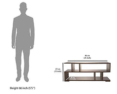 DeckUp Siena Engineered Wood Coffee Table (Dark Wenge, Matte Finish)