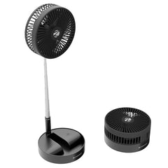 Zebronics Heat Buster 300, Portable Desk Fan, Upto 13h Backup, 3600mAh Rechargeable Battery, 360° Rotatable fan, 4 Speed + 1 Breeze Mode, Wall-Mountable, for Travel, Office, Home (Black)