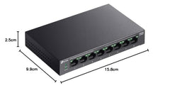 TP-Link LS108GP 8-Port Gigabit Desktop Ethernet Switch with 8-Port PoE+, 62 W PoE Budget, PoE Auto Recovery, Plug & Play, Metal Casing, Ideal for IP Surveillance & Network Security