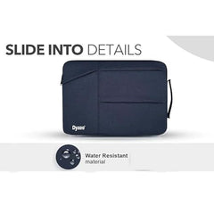 Dyazo 15-15.6 Inch Laptop Sleeve Case | Water Resistant Cover with Charger Pouch & Three Front Pockets | Compatible for Dell, HP, MacBook, Lenovo, Acer, Asus & All Other Notebooks (Black)