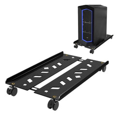 ZORBES Mobile CPU Stand Under Desk, Adjustable PC Holder with Wheels
