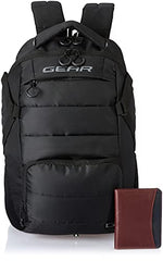 Gear Aspire 3 19"/35L Large Faux Leather Water Resistant Laptop Backpack | Casual Backpack | Daypack | Travel Backpack | College Bag For Men/Women (Brown - Brown)