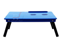 DDS Dream Decor Shoppee Wood Portable Laptop Table Adjustable Height With 1 Drawer (Blue)