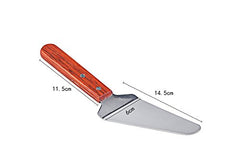 SYGA Stainless Steel Pizza Shovel Knife Pie Server Hand Tool with Wooden Handle