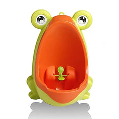 Syga Cute Frog Children Potty Toilet Training Urinal for Boys, Pee Trainer Bathroom Kids Urinal with Whirling Target for Perfect Mommy's Helper