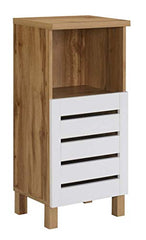 DeckUp Uniti Engineered Wood Bedside Table and End Table (Dark Wenge, Matte Finish)
