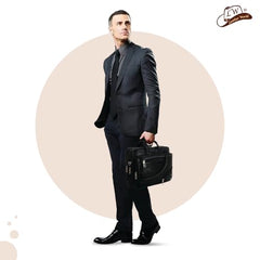 Leather World Vegan Leather 15.6 Inch Laptop Office Briefcase Messenger Bag Satchel for Men and Women, with Adjustable Strap and Expandable Bottom (Brown)