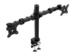 amazon basics Dual Monitor Stand - Height-Adjustable Arm Mount, Steel (Self Installation)