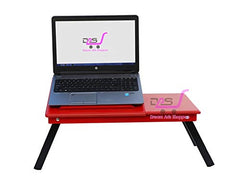 Dream Arts Shoppee Laptop Table Adjustable Foldable with one Drawer (Black)