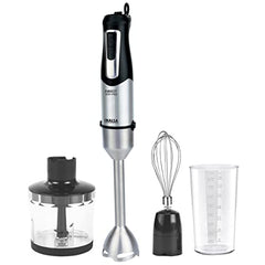 INALSA Hand Blender Mixer|1350W Copper Motor|Chopper,Coffee Beater/Frother,Whisker&Jar Attachment|Low Noise|20 Speed Control&Turbo Mode|BPA Free|Anti-Splash|2-Yr Warranty,Robot INOX 1350 Blend N Froth