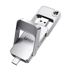 Lexar D70E 2TB Dual Drive External SSD, Up to 2000MB/s Read and 1800MB/s Write, Durable Metal Housing Design, Cable-Free Portable SSD for USB Type-C/Type-A Devices, Compatible with iPhone 17
