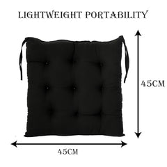Kuber Industries Microfibre Quilted Chair Cushion/Pad | Chair Back Rest Pillow | Size 45 X 47 X 7 CM | Pack of 1 | Blue