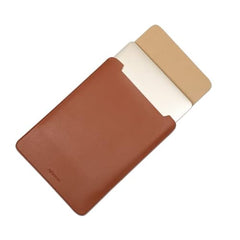 ENTHOPIA 13 to 14 Inches Folio Laptop Case Cover Vegan Leather Compatible for MacBook, Lenovo, Hp, Dell &Other Notebooks - Plain Cork