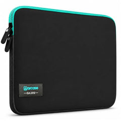 AirCase Neoprene Laptop Sleeve Case Cover for 15.6 Inch MacBook, Dell, HP, Lenovo, More| Water-Resistant, Shockproof Padding, Scratch-Proof| Slim Fit, Wrinkle Free, TSA Security Friendly (Black-Grey)
