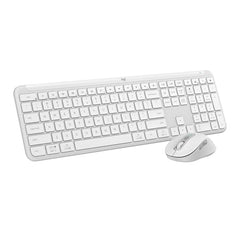 Logitech MK950 Signature Slim Wireless Keyboard and Mouse Combo, Sleek Design, Quiet Typing and Clicking, Switch Across Three Devices, Bluetooth, Multi-OS, Works with Windows and Mac - White