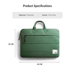 DailyObjects Stria Pro Laptop Bag with Handle| Recycled Durable Polyester | Compatible with Laptop/MacBook Air/Pro Upto 15 Inch| Water Resistant|Padded Compartment with Zip Closure -Black