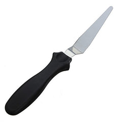 Syga Professional Offset 2 Angled and Straight Spatula Set with Plastic Handle, Black, 3-Piece