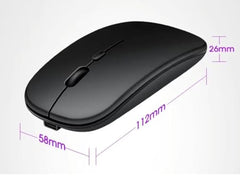 Wireless Mouse, Bluetooth and 2.4G Dual Mode, Rechargeable (White)