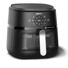 Philips Airfryer 2000 Series 4.2L - 1500W power, RapidAir technology, digital touch screen, 13 cooking options, 9 preset functions, Up to 90% less fat, Black (NA229/00)