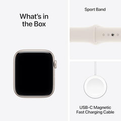 Apple Watch SE 3 GPS 44mm Starlight Aluminium Case with Starlight Sport Band - S/M