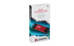 Kingston 512GB Dual USB-A/C Portable SSD | Up to 1050MB/s | USB 3.2 Gen 2 | SPSD/512GB