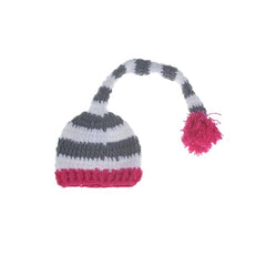MOMISY Newborn Baby Photography Prop Outfits Striped Suspender Hat Photo Shoot Costume for 0-6 Months-White Grey Pink