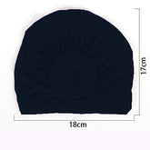 SYGA Unisex Cotton Turban Hat (Pack Of 1) (TurbonHeadWrap_Black_Black_S)