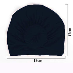 SYGA Unisex Cotton Turban Hat (Pack Of 1) (TurbonHeadWrap_Black_Black_S)