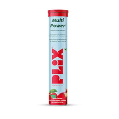 PLIX - THE PLANT FIX Multi Power Multivitamin + Apple Cider Vinegar 15 Fizzy Effervescent Tablet,Pack of 1(Apple Burst)with 13 Vitamins & 10 Minerals|100% Vegan|No Added Sugar|Travel Friendly,90 grams