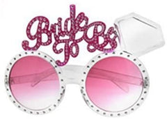 SYGA Fancy Dress Hen Party Bride to Be Sunglasses Glasses Hen Night Do Accessories Gift for the Bride Her Pink Transparent Diamantes for Hen Night Girls Night Out Party Wedding Decorations