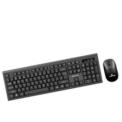 Earthonic WKM-100-E Wired Keyboard & Mouse Combo, USB Plug & Play Setup, Comfortable Design, Adjustable Keyboard Stand, 1.5 M Cable Length for Windows, Mac OS Computer