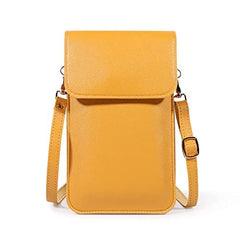 MOMISY Women Cellphone Sling Bag Card Holder Wallet Purse Clutch Handbag Crossbody Shoulder Bag for Girls (Yellow)