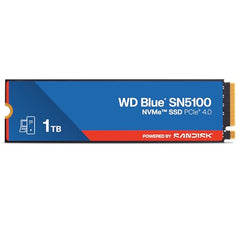 Western Digital WD Blue SN5100 NVMe 500GB, Upto 6600MB/s R, 5Y Warranty, PCIe Gen 4 NVMe M.2 (2280), Internal Solid State Drive (SSD) (WDS500G5B0E-00CPE0)