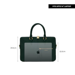 Miraggio Laptop Messenger Bag For Women Office Use With Sling & Top Handle