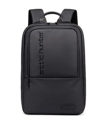 Arctic Hunter Slim Laptop Backpack for Men Women Lightweight 18L Expandable Backpack Shockproof 15.6" Laptop Pocket Water-resistant Daypack Compact Computer Bag for Casual Office Daily College, Black