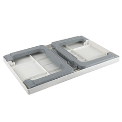 Cello Lappy Study Table, Breakfast Table, Foldable and Portable & Ergonomic, Plastic, White & Grey, 570*370*52, (CLO_LPY_TBL)