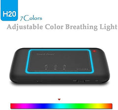 ETZIN Mini Wireless Keyboard,H20 with Touchpad, Colorful Backlit Small Wireless Keyb-oard,Full Size Touchpad, Handheld IR Remote Keyboard for Android TV Box Windows etc (EPL-600KM)