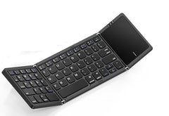 atdaraz Foldable Keyboard B089T 3 Folded Touchpad Function 64 Keys Portable Type C Charging Magnetic Closure Computer Keyboard Black