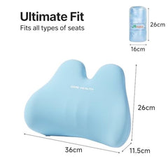 Grin Health Mini Back Support Cushion for Lumbar Support & Back Pain Relief, Backrest for Car Seat, Lower Back Cushion for Office Chair, Driving, Travel Backrest Pillow