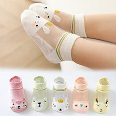 MOMISY Baby's Regular Cotton Blend Socks (Pack Of 5) (Socks-5Pairs-Parent_Multicolour)
